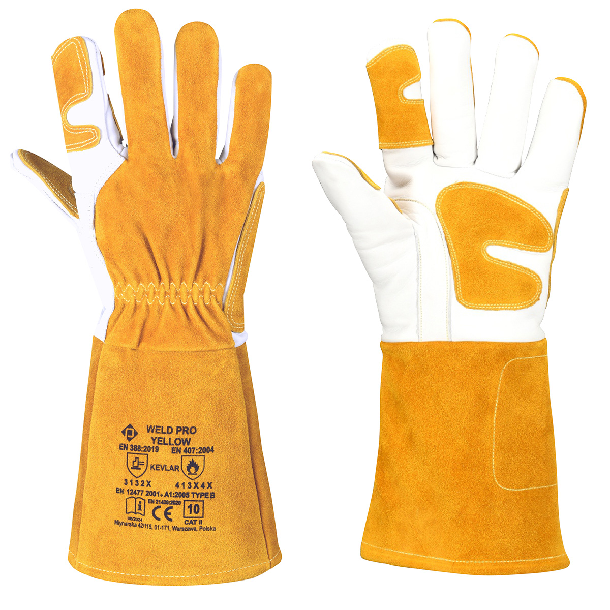 PSW WELD PRO YELLOW  Rękawice Spawalnicze TIG